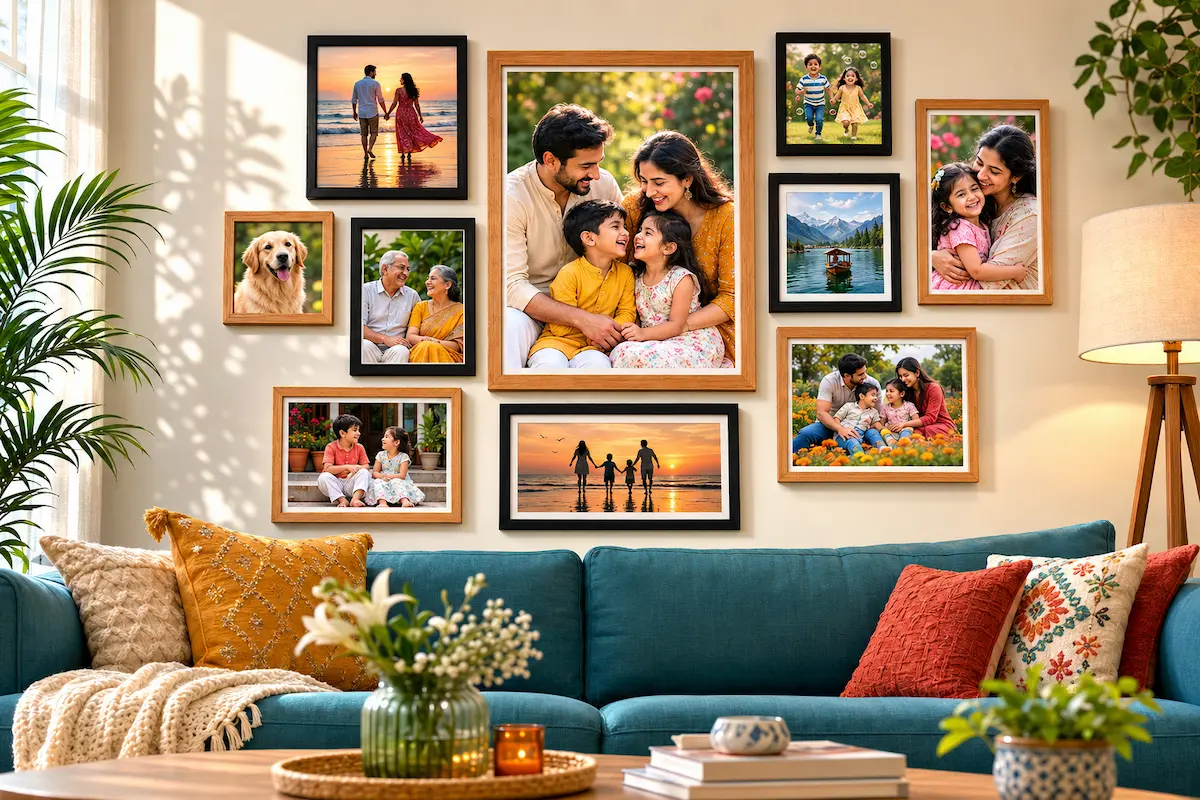 How to Build a Gallery Wall with Photo Frames at Home